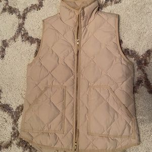 J.Crew Quilted Beige Puffer Vest